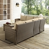 Bradenton 5-Piece Outdoor Seating Set - Sand Cushions, Light Brown Wicker - CROS-KO70020WB-SA