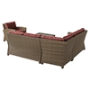 Bradenton 5-Piece Wicker Seating Set - Sangria Cushions - CROS-KO70021WB-SG