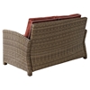 Bradenton Outdoor Wicker Loveseat - Sangria Cushions - CROS-KO70022WB-SG