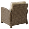 Bradenton Outdoor Wicker Arm Chair - Sand Cushions - CROS-KO70023WB-SA