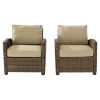 Bradenton 2-Piece Wicker Seating Set - Sand Cushions - CROS-KO70026WB-SA