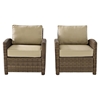 Bradenton 2-Piece Wicker Seating Set - Sand Cushions - CROS-KO70026WB-SA