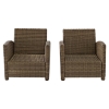 Bradenton 2-Piece Wicker Seating Set - Sand Cushions - CROS-KO70026WB-SA