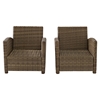Bradenton 2-Piece Wicker Seating Set - Sand Cushions - CROS-KO70026WB-SA