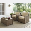Bradenton 2-Piece Wicker Seating Set - Sand Cushions - CROS-KO70026WB-SA