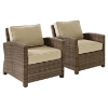 Bradenton 2-Piece Wicker Seating Set - Sand Cushions - CROS-KO70026WB-SA