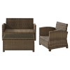 Bradenton 3-Piece Wicker Seating Set - Sand Cushions - CROS-KO70027WB-SA