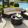 Catalina 2-Piece Outdoor Wicker Seating Set - Sand Cushions - CROS-KO70034BR