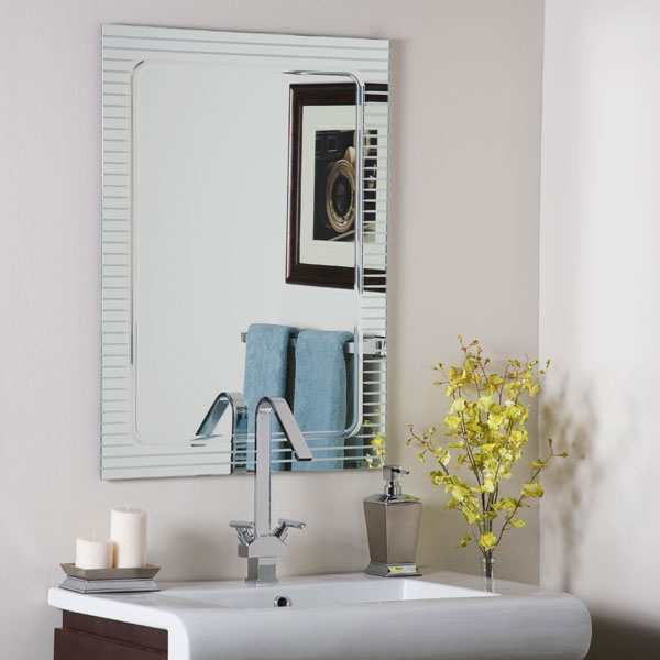 Modern Frameless V-Groove Wall Mirror - SSM1125 