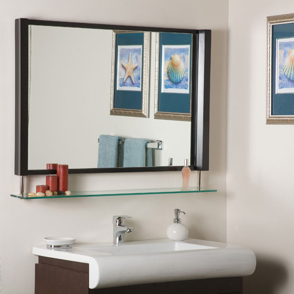 New Amsterdam Framed Mirror with Shelf 