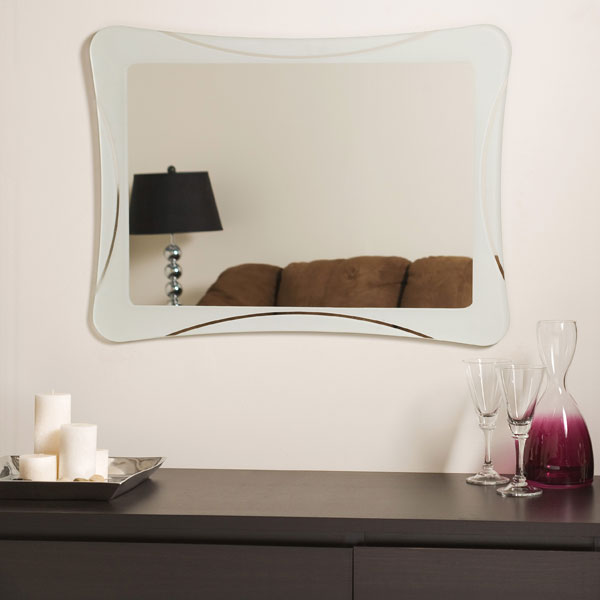 Butterfly Frameless Bathroom Mirror 