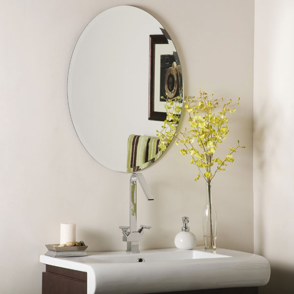 Oval Frameless Bathroom Mirror 