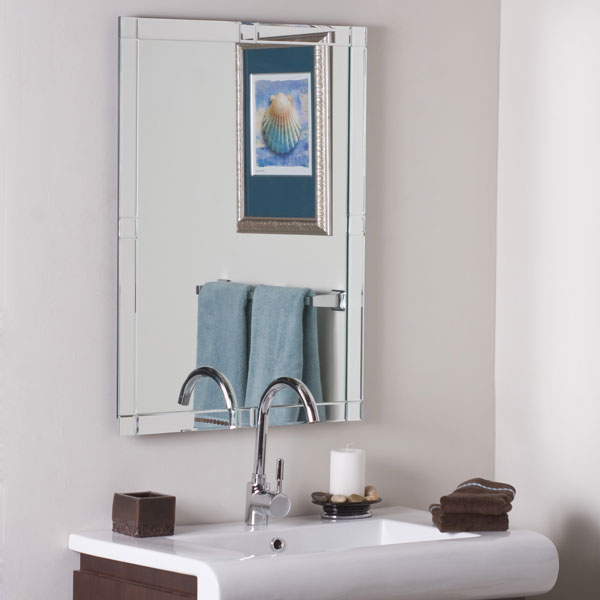 Contemporary Large Frameless Wall Mirror 