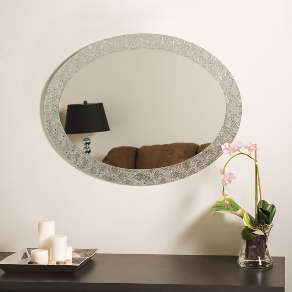 Luxor Frameless Oval Wall Mirror 