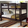 Maisie Twin Over Twin Slatted Bunk Bed - Dark Cappuccino Finish - DONC-1010-3CP