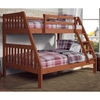 Maisie Twin Over Full Slatted Bunk Bed - Cinnamon Wax Finish - DONC-1018-3CN