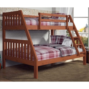 Maisie Twin Over Full Slatted Bunk Bed - Cinnamon Wax Finish 