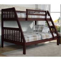 Maisie Twin Over Full Slatted Bunk Bed - Dark Cappuccino Finish