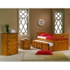 Isaac Wooden Bedroom Chest - 5 Drawers, Honey Finish - DONC-105H