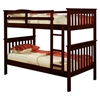 Luciana Mission Twin Bunk Bed - Dark Cappuccino Finish, Bunkie Ready - DONC-120-3CP-TT8
