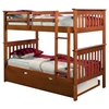 Luciana Mission Twin Bunk Bed - Light Espresso Finish, Bunkie Ready - DONC-120-3E-TT8