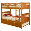 Luciana Mission Twin Bunk Bed - Honey Finish, Bunkie Ready - DONC-120-3H-TT8