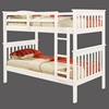 Luciana Mission Twin Bunk Bed - White Finish, Mattress Ready - DONC-120-3W-TT