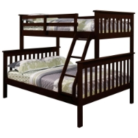 Luciana Mission Twin Over Full Bunk Bed - Dark Cappuccino Finish