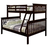 Luciana Mission Twin Over Full Bunk Bed - Dark Cappuccino Finish - DONC-122-3CP