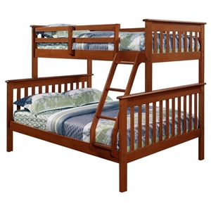 Luciana Mission Twin Over Full Bunk Bed - Light Espresso Finish 