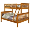 Luciana Mission Twin Over Full Bunk Bed - Honey Finish - DONC-122-3H