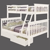 Luciana Mission Twin Over Full Bunk Bed - White Finish - DONC-122-3W