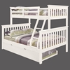 Luciana Mission Twin Over Full Bunk Bed - White Finish - DONC-122-3W