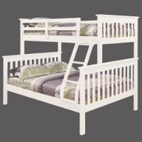 Luciana Mission Twin Over Full Bunk Bed - White Finish