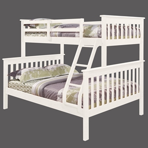Luciana Mission Twin Over Full Bunk Bed - White Finish 
