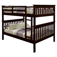 Luciana Mission Full Over Full Bunk Bed - Dark Cappuccino