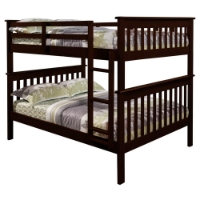Luciana Mission Full Over Full Bunk Bed - Dark Cappuccino