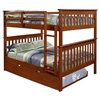 Luciana Mission Full Over Full Bunk Bed - Light Espresso - DONC-123-3E
