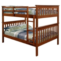 Luciana Mission Full Over Full Bunk Bed - Light Espresso