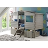 Twin Tree House Low Loft Bed - Rustic Gray - DONC-1380-TLRG