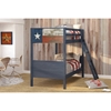 Lone Star Texas Flag Bunk Bed - Twin Over Twin, Blue - DONC-1845-TTB