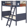 Lone Star Texas Flag Bunk Bed - Twin Over Twin, Blue - DONC-1845-TTB