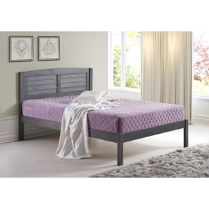 Full Louver Bed - Antique Gray 