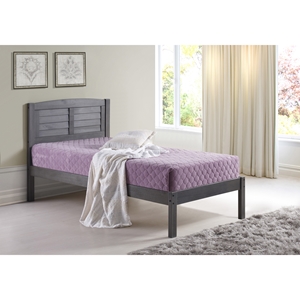 Twin Louver Bed - Antique Gray 