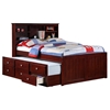 Glasgow Full Bookcase Trundle Bed - Drawers, Dark Cappuccino 