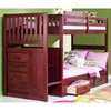 Orville Twin Over Twin Staircase Bunk Bed - Chest, Merlot - DONC-2814-TT