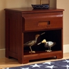 Joplin Wooden Nightstand - Drawer, Shelf, Merlot Finish - DONC-2860
