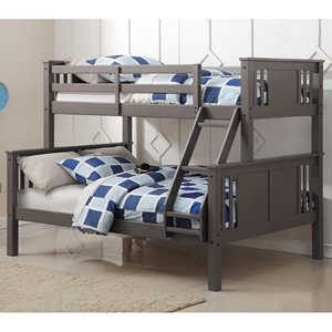 Twin Over Full Princeton Bunk Bed - Slate Gray 