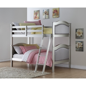 Twin Over Twin Hollywood Bunk Bed - Platinum Silver 