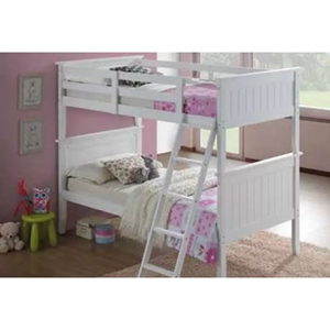 Panel Bunk Bed - Twin Over Twin, White 